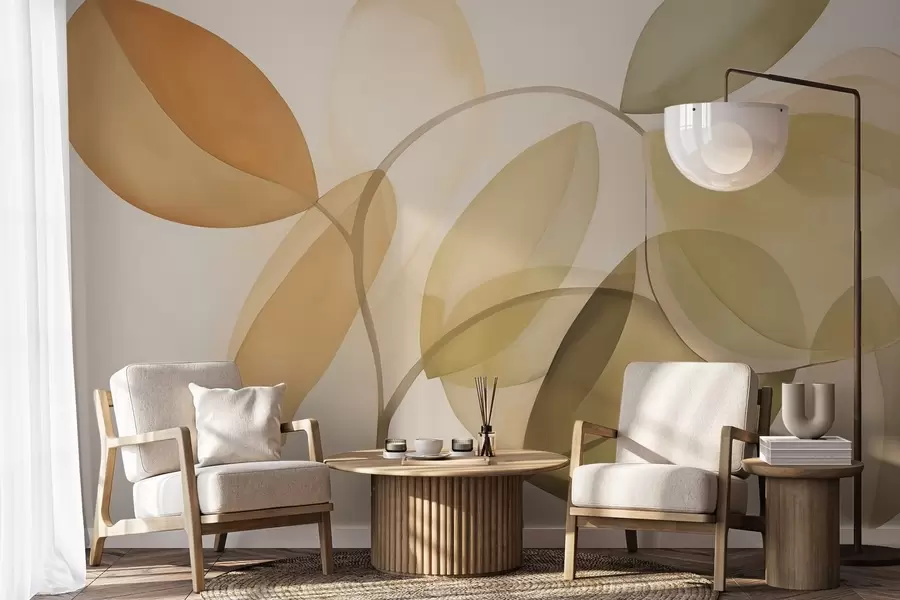 fotószőnyeg Absztrakt levelek festmény utánzat w05208