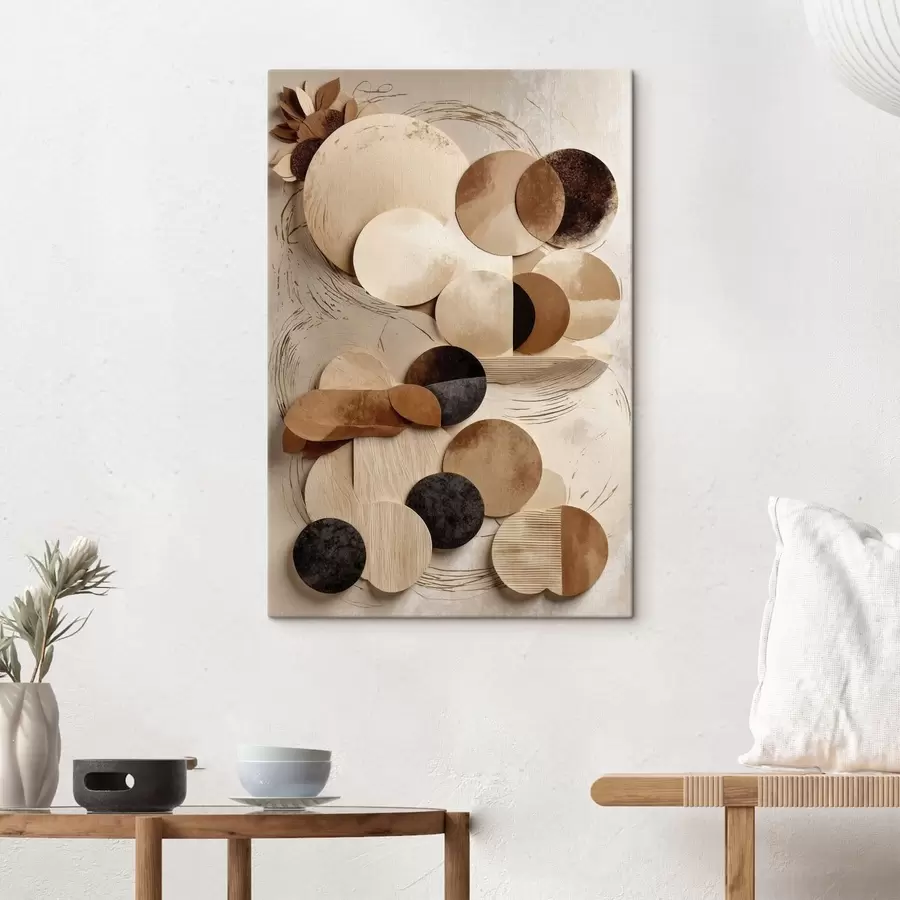fotótapéta Kerek formák kompozíciója meleg tónusokban s47751