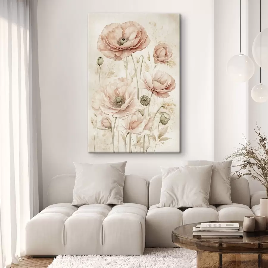 fotótapéta Finom virágok világos rózsaszín árnyalatokban s47756