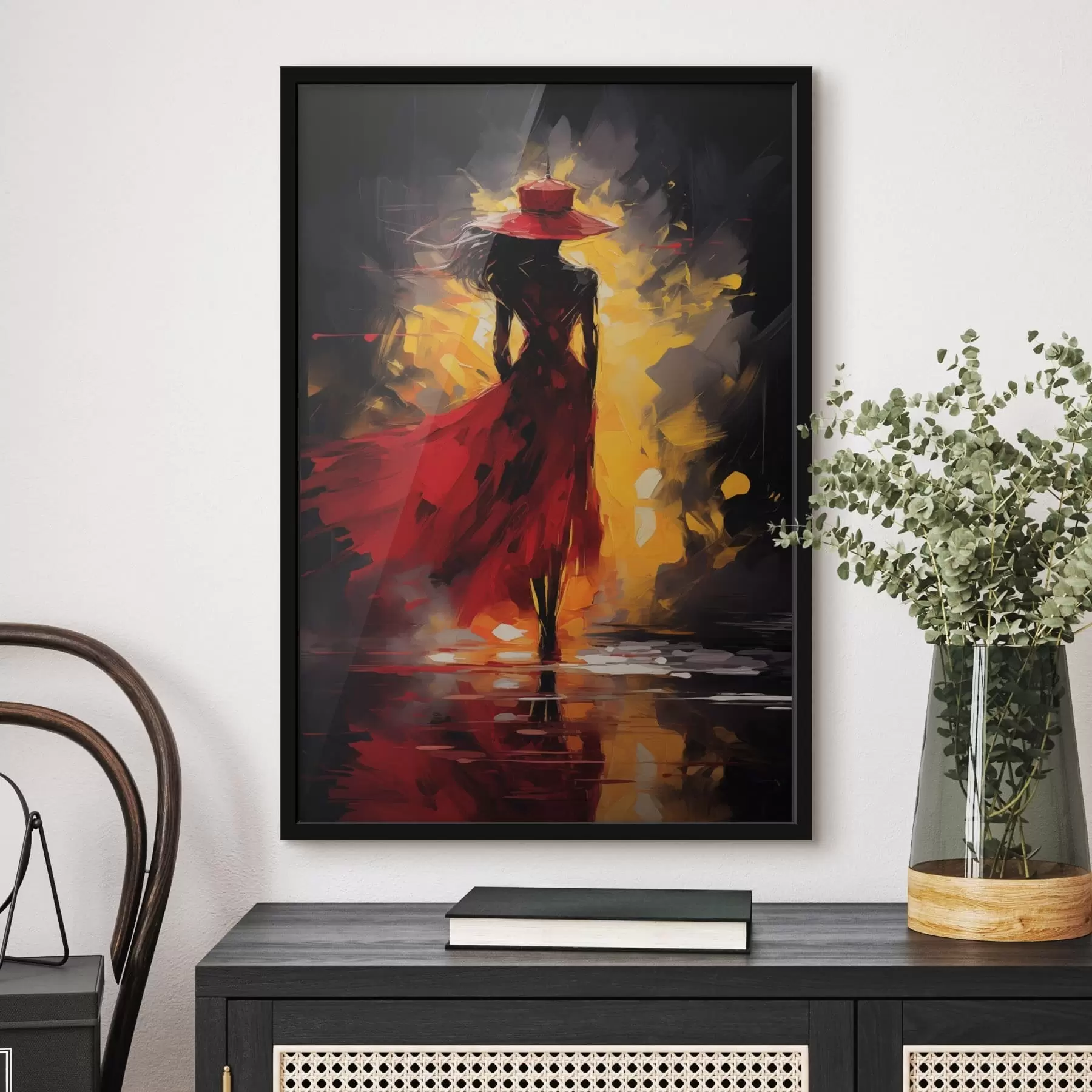 fotószőnyeg Élénk fényben piros színű alak f47318