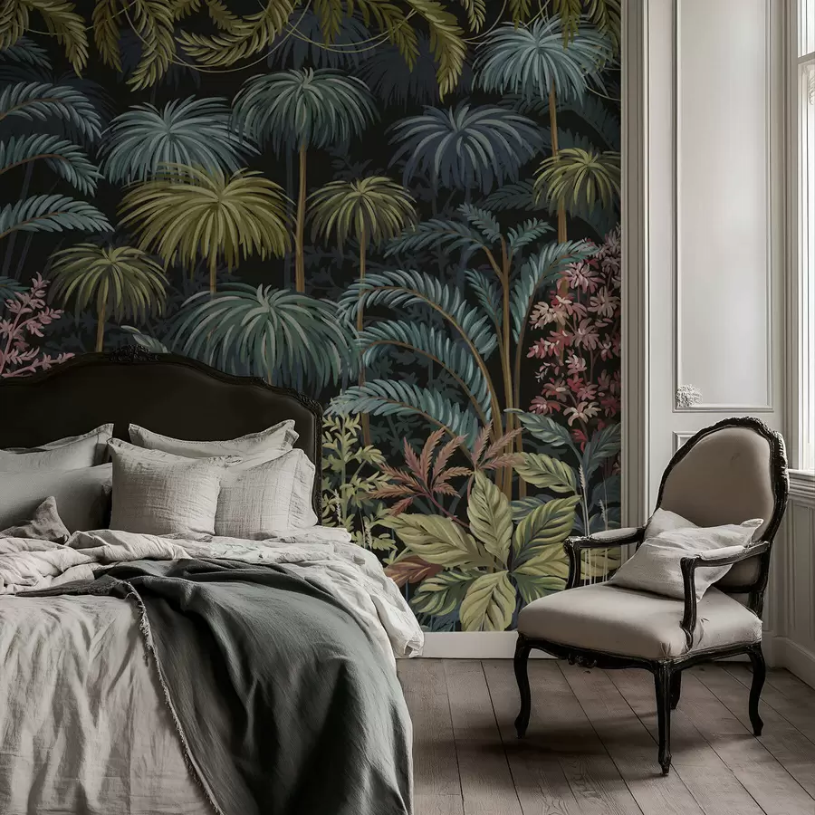 fotószőnyeg Sűrű trópusi lombozat nagy levelekkel w05116