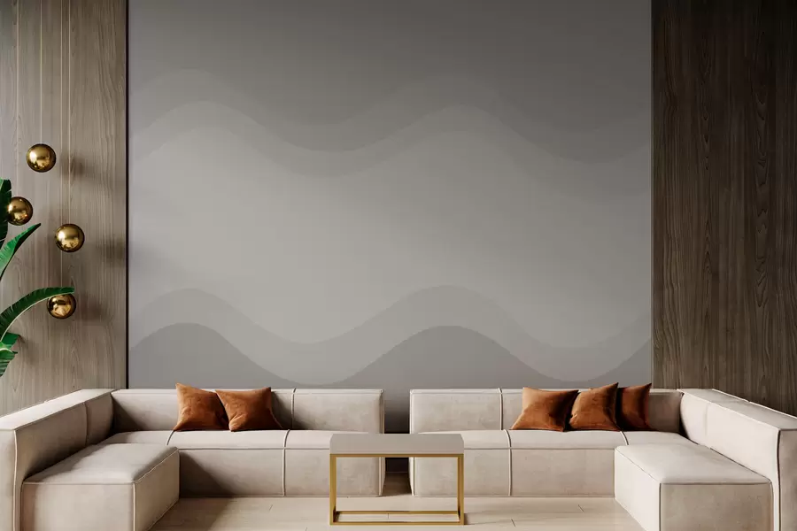 fotószőnyeg Absztrakt hullámok semleges bézs színpalettán w05132v3