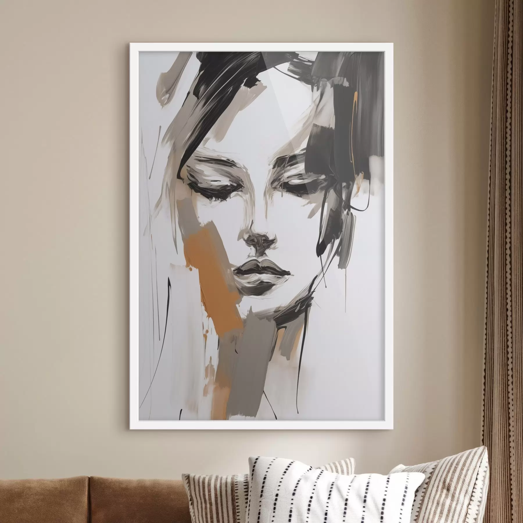 fotószőnyeg Absztrakt portré egy lányról f47801