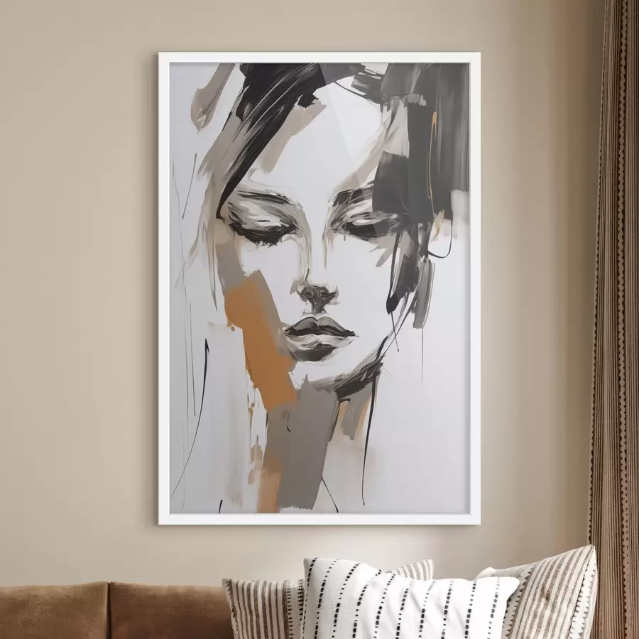 fotószőnyeg Absztrakt portré egy lányról f47801