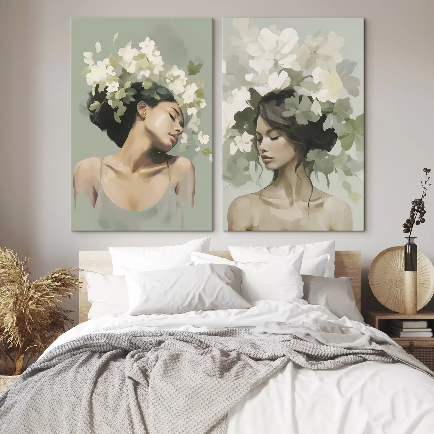 fotótapéta Virágkoszorús lány m30007