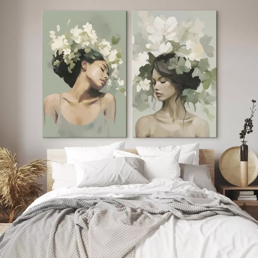 fotótapéta Virágkoszorús lány m30007