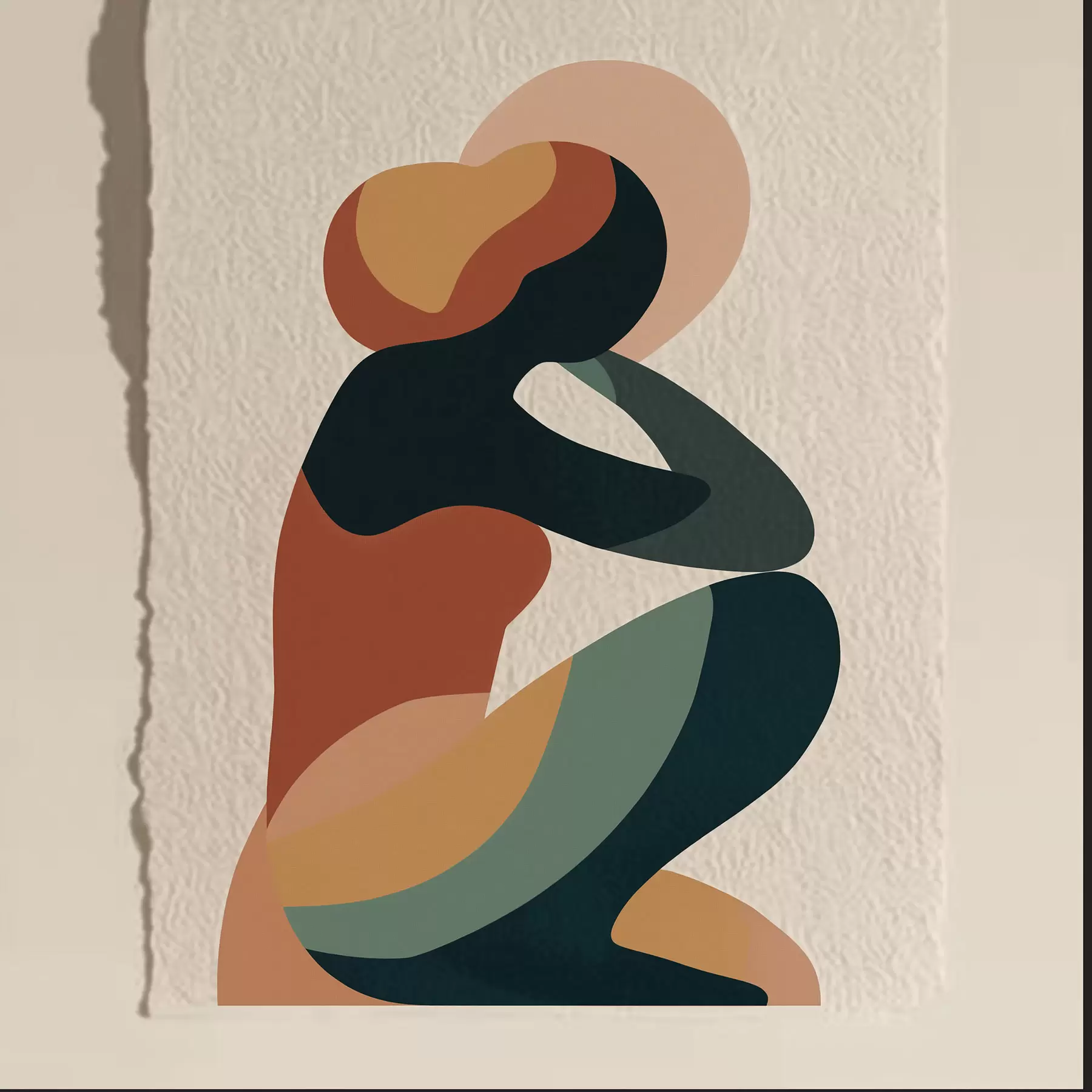 fotószőnyeg Ülő emberi alak f47840