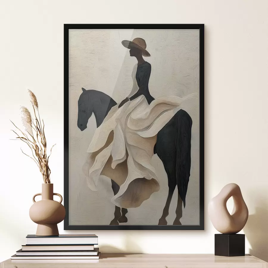 fotószőnyeg Női lovas f47843