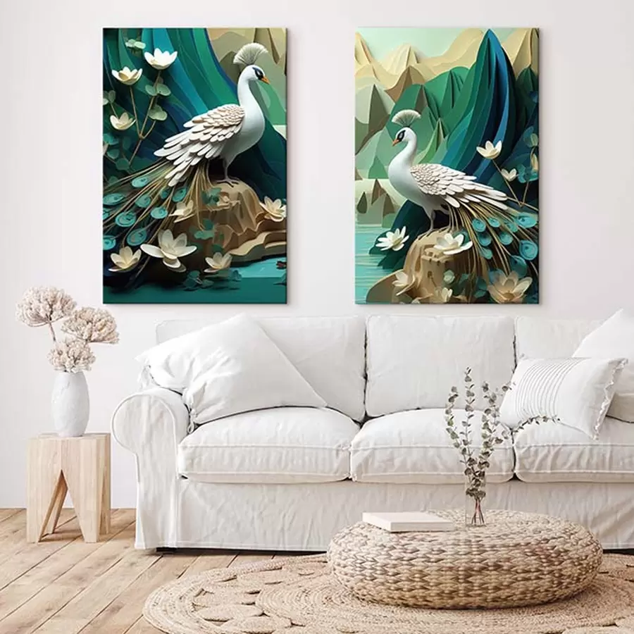 fotószőnyeg Gyönyörű pávák m30020