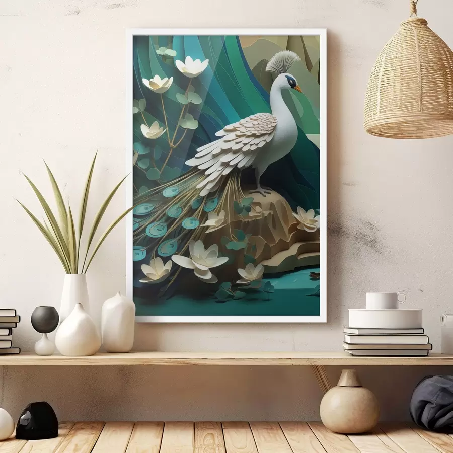 fotószőnyeg Elegáns páva f47900