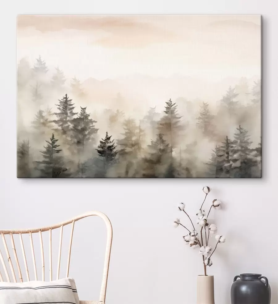 fotótapéta Akvarell erdő, utánzat s47885