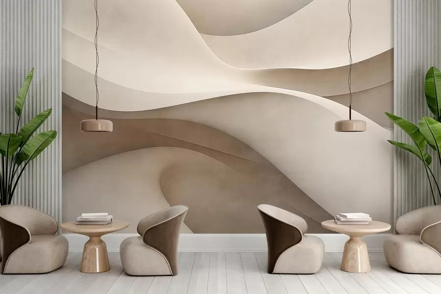 fotószőnyeg Absztrakt fal, hullámok w09694