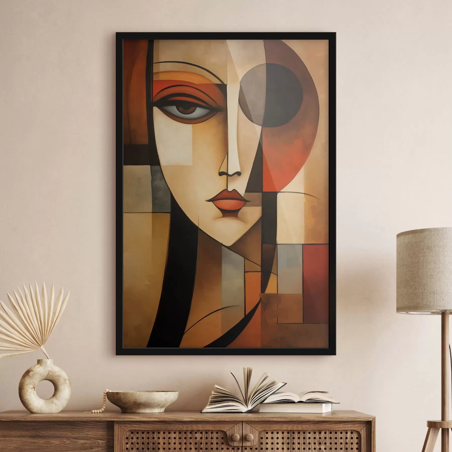 fotószőnyeg Geometrikus női portré f47908