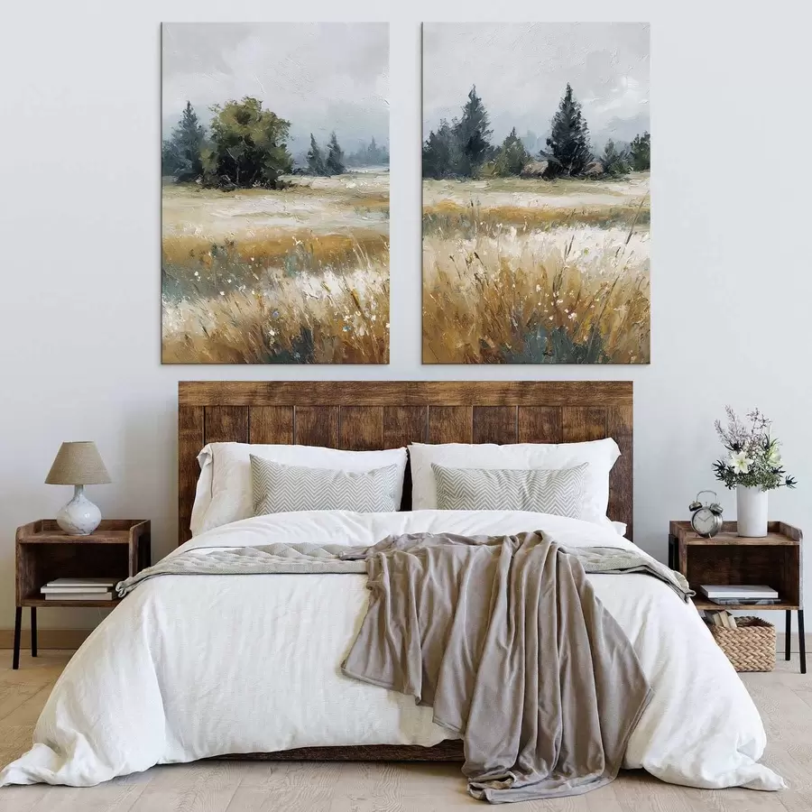 fotószőnyeg Szabadtéri növények, olajfestmény utánzat m30047