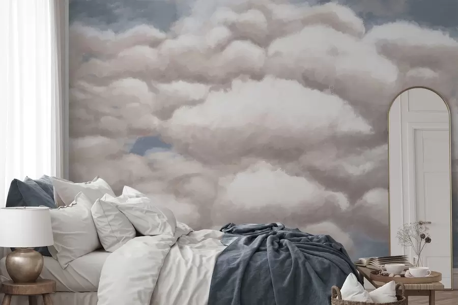 fotószőnyeg Puha felhők a kék égen w05143