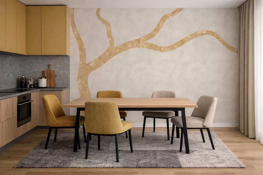 fotószőnyeg Világos ág halvány háttér előtt w05144