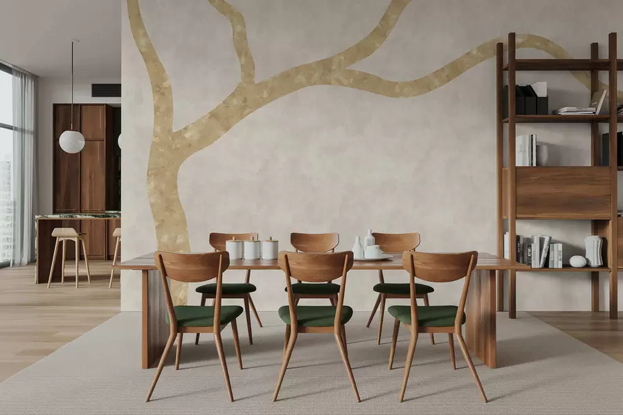 fotószőnyeg Világos ág halvány háttér előtt w05144