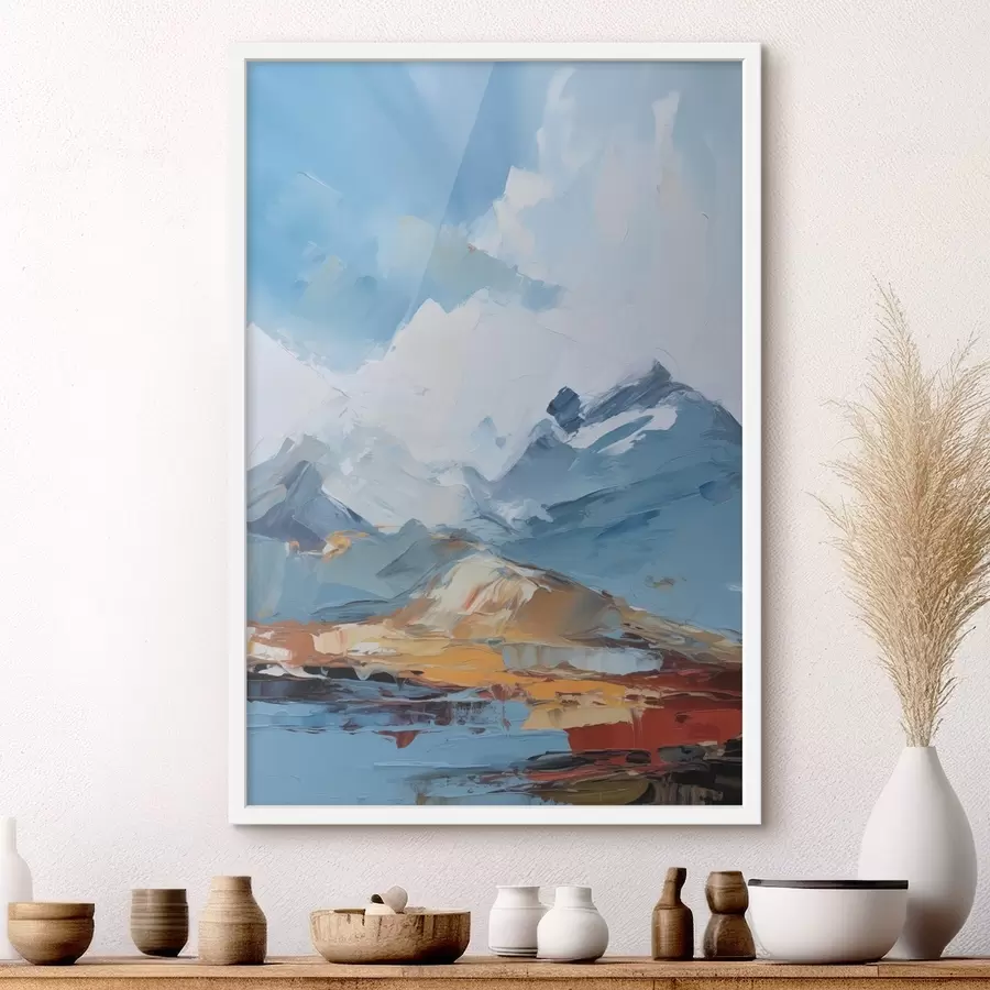 fotószőnyeg Hegyek utánzat festmény f48045