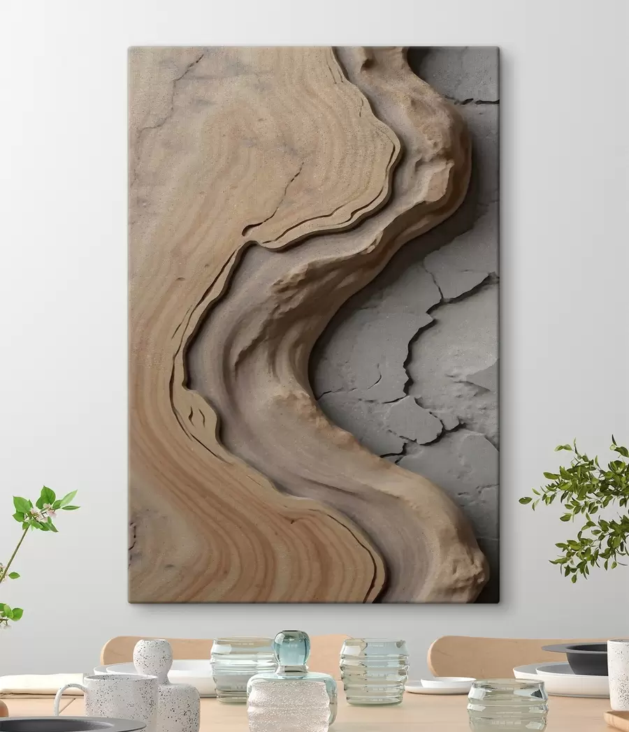 fotótapéta Fa és beton, utánzat s48105