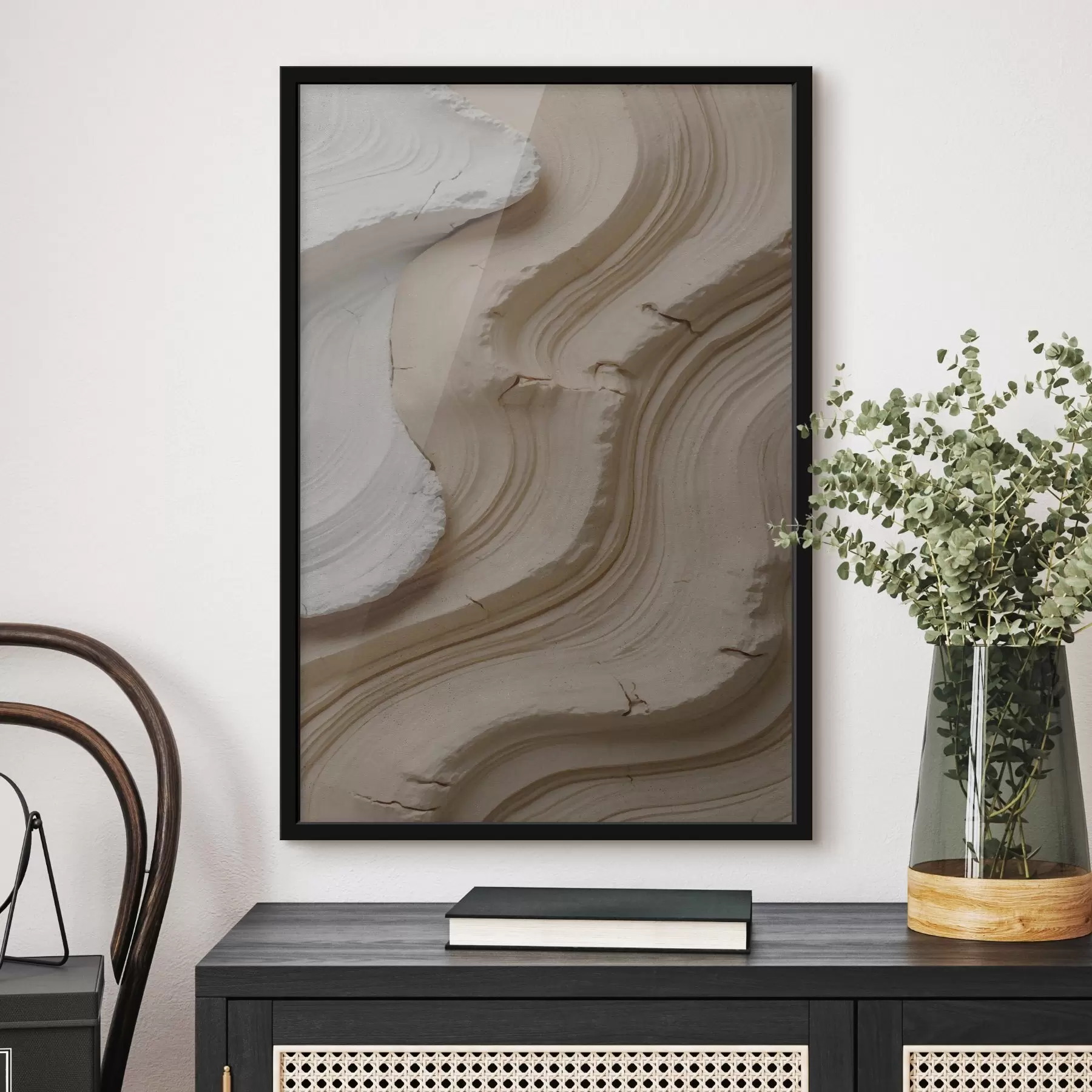 fotószőnyeg Világos és bézs színű díszlécek utánzata f48108