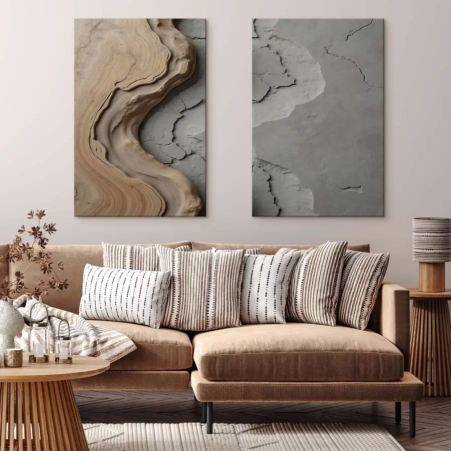 fotótapéta Fa és beton, utánzat m30079