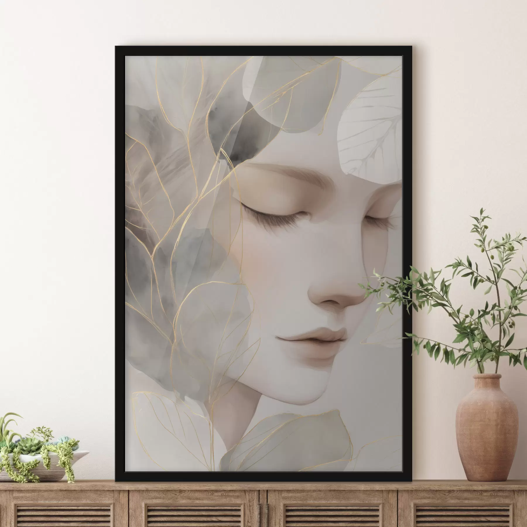 fotószőnyeg lány a levelek között f47937