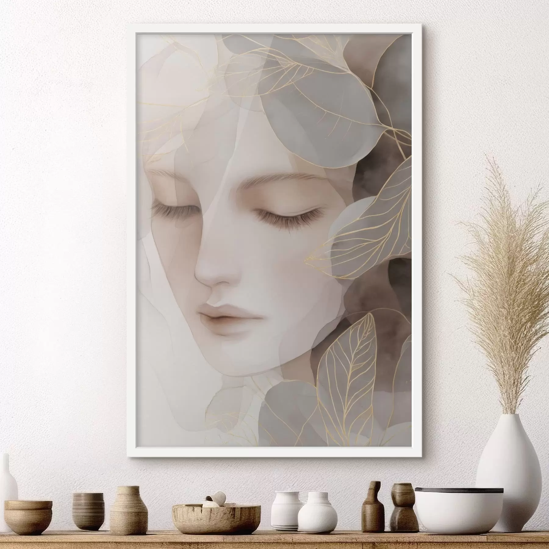 fotószőnyeg lány a levelek között f47938