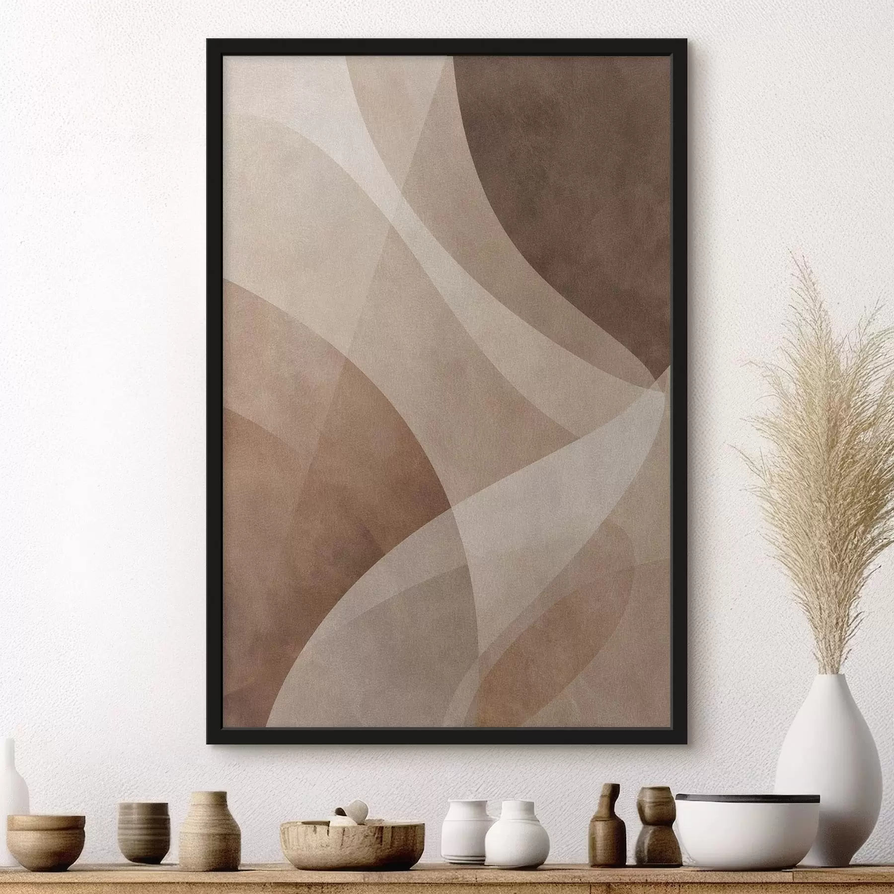 fotószőnyeg absztrakt hullámok csokoládé árnyalatokban f47948