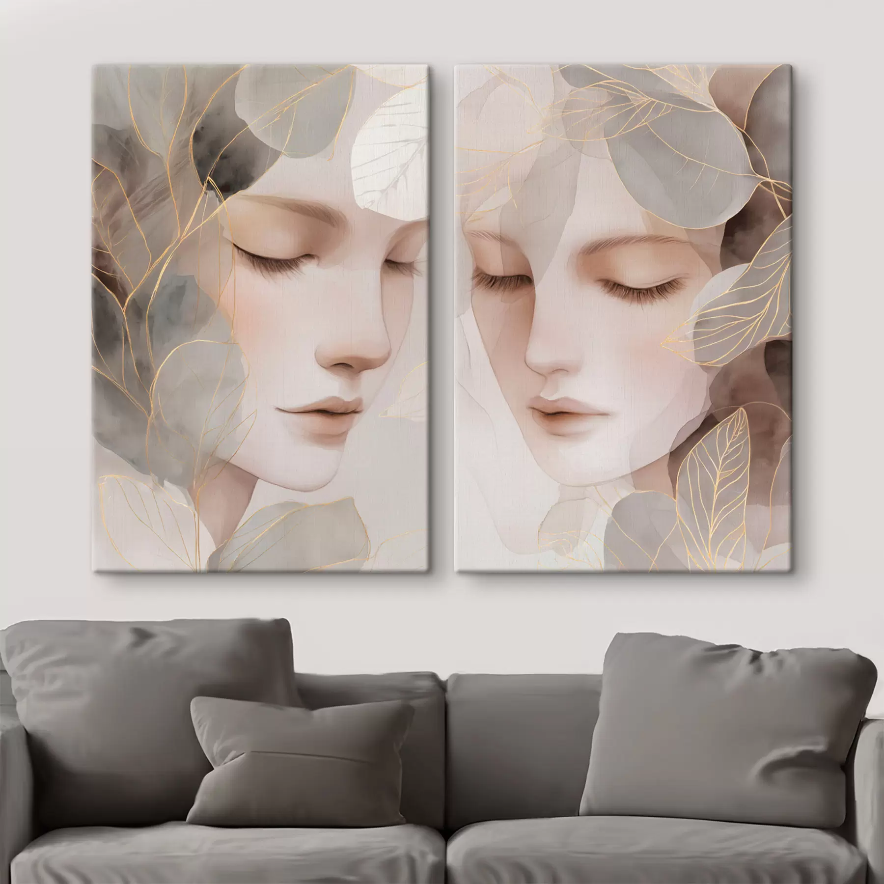 fotótapéta lány a levelek között m30091