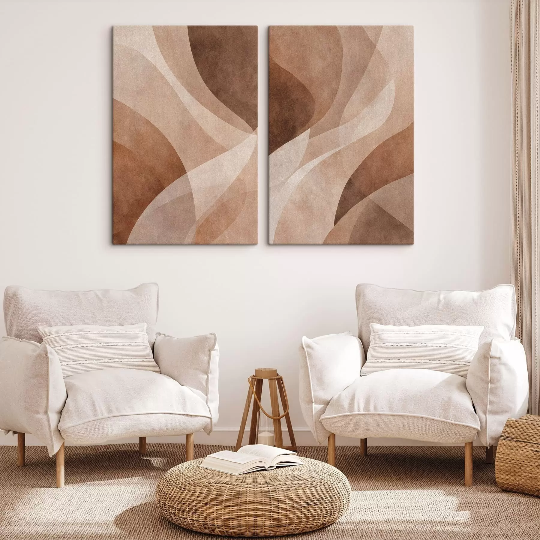 fotótapéta absztrakt hullámok csokoládé árnyalatokban m30096