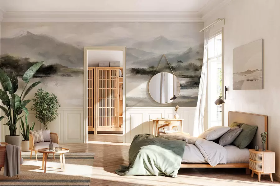 fotószőnyeg Festett hegyek w05248