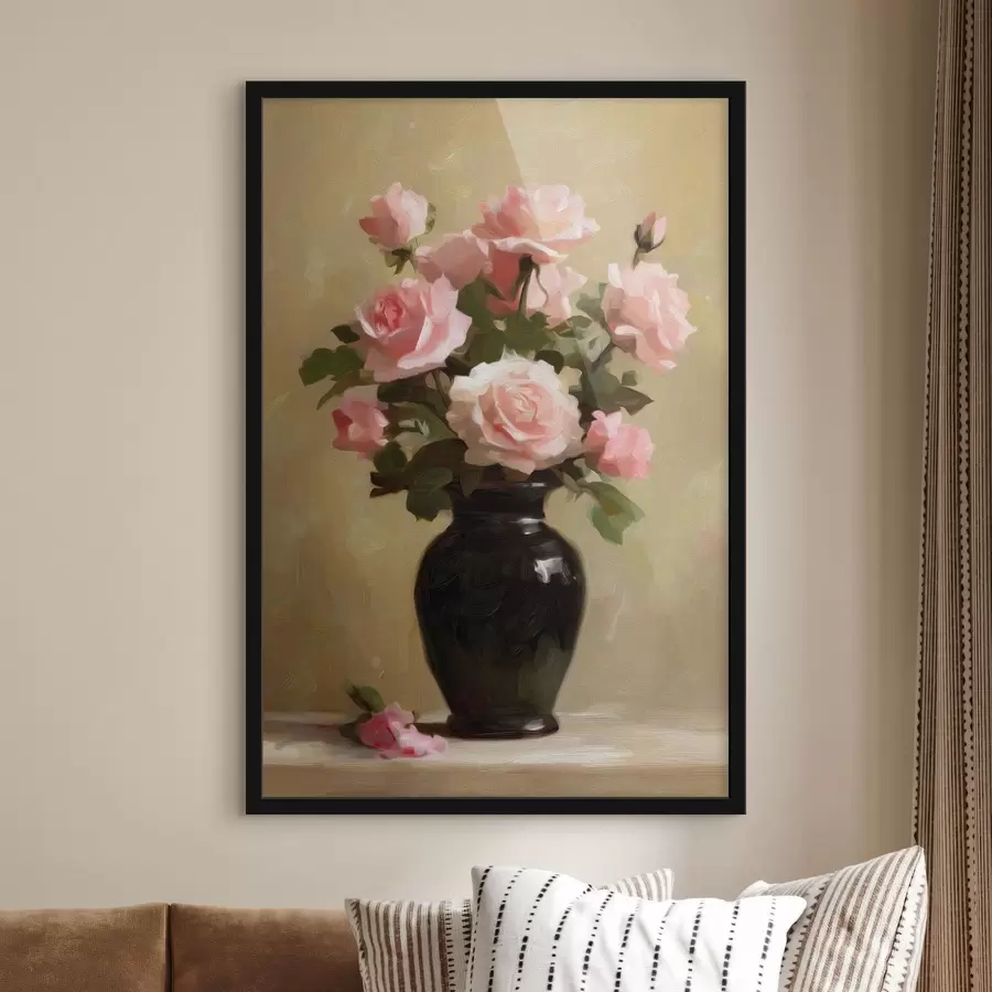 fotószőnyeg Váza rózsákkal f48125