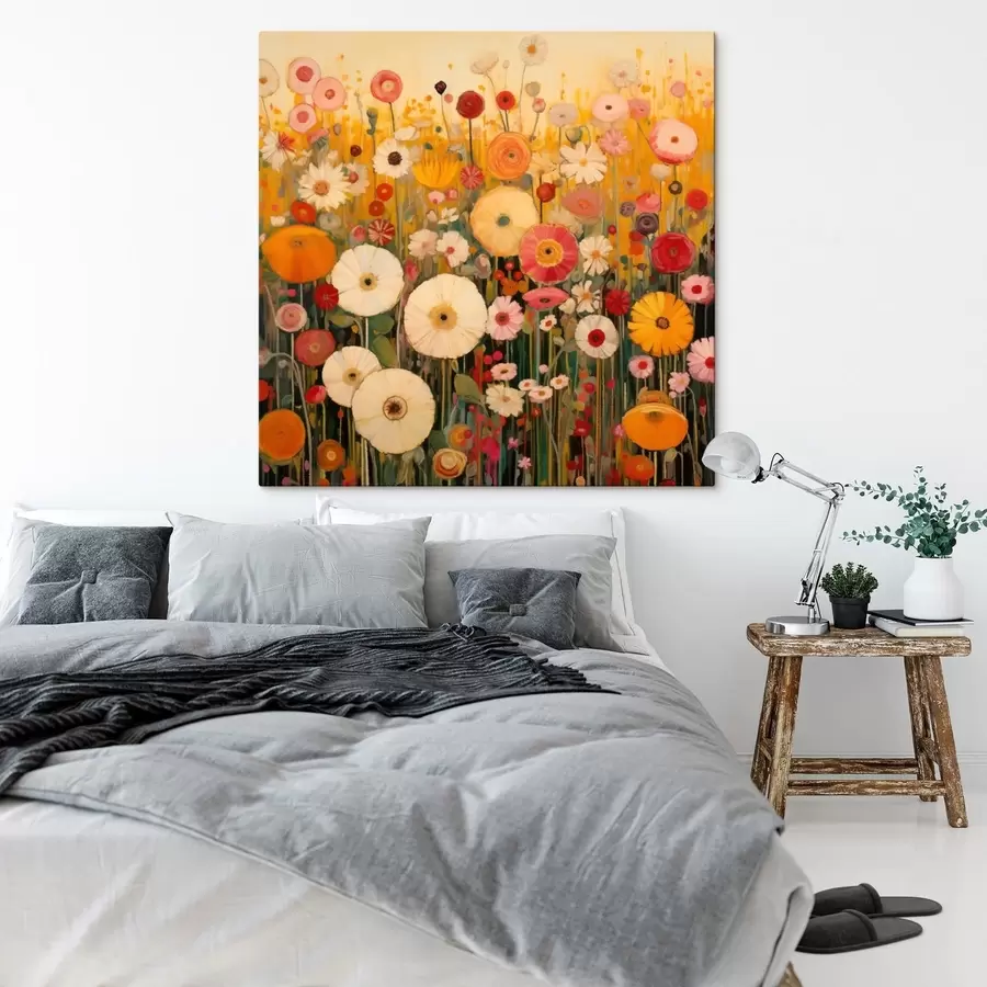 fotótapéta élénk díszvirágos mező s48112