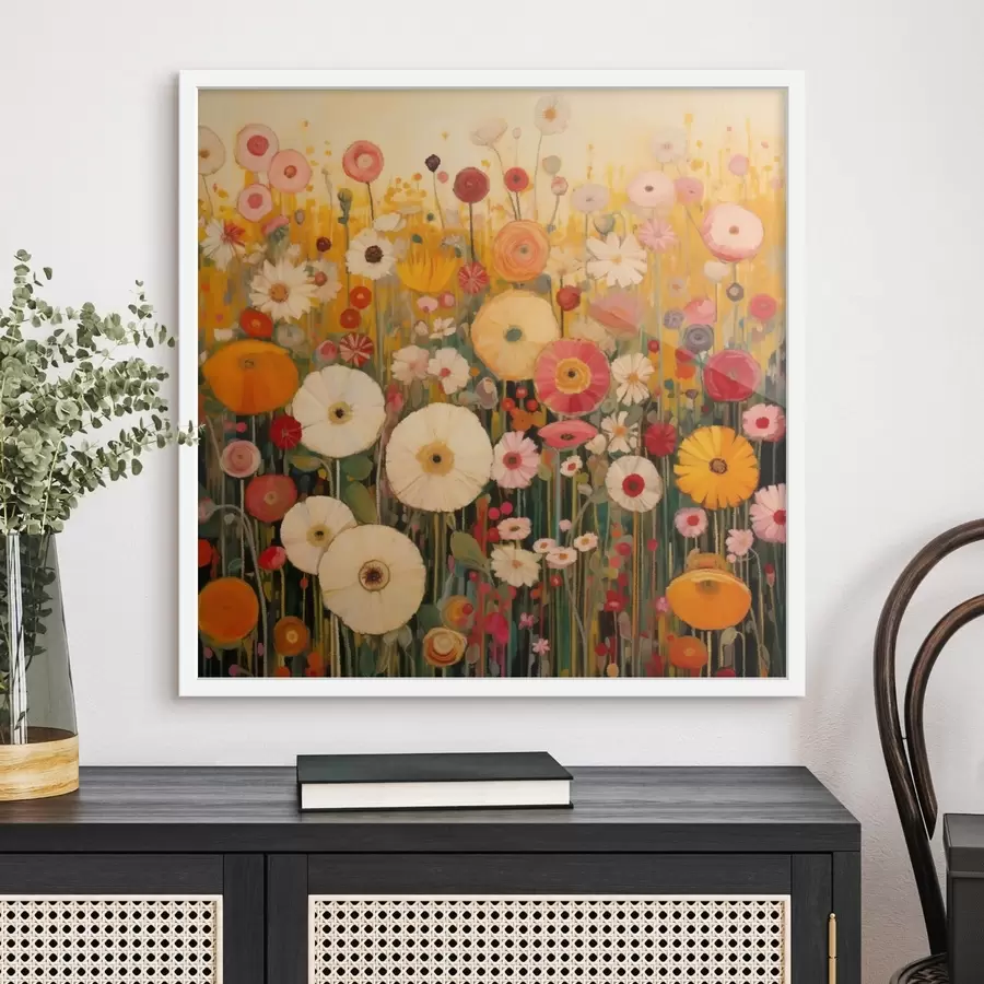 fotószőnyeg élénk díszvirágos mező f48112