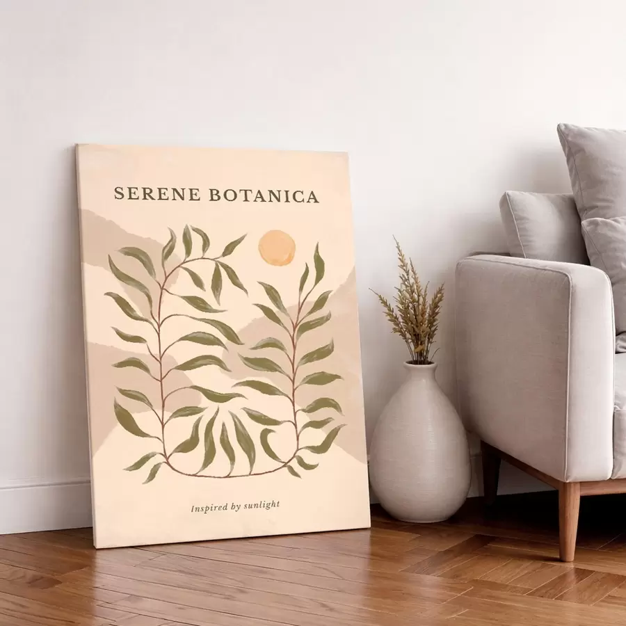 fotótapéta Botanikai poszter Serene Botanica felirattal s48022