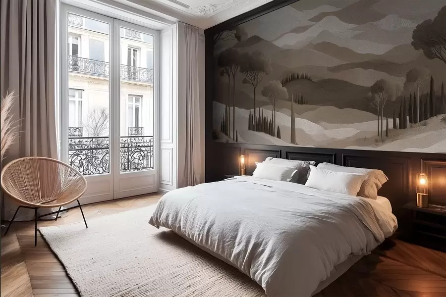 fotószőnyeg Tájkép olajfesték stílusban w05258v1