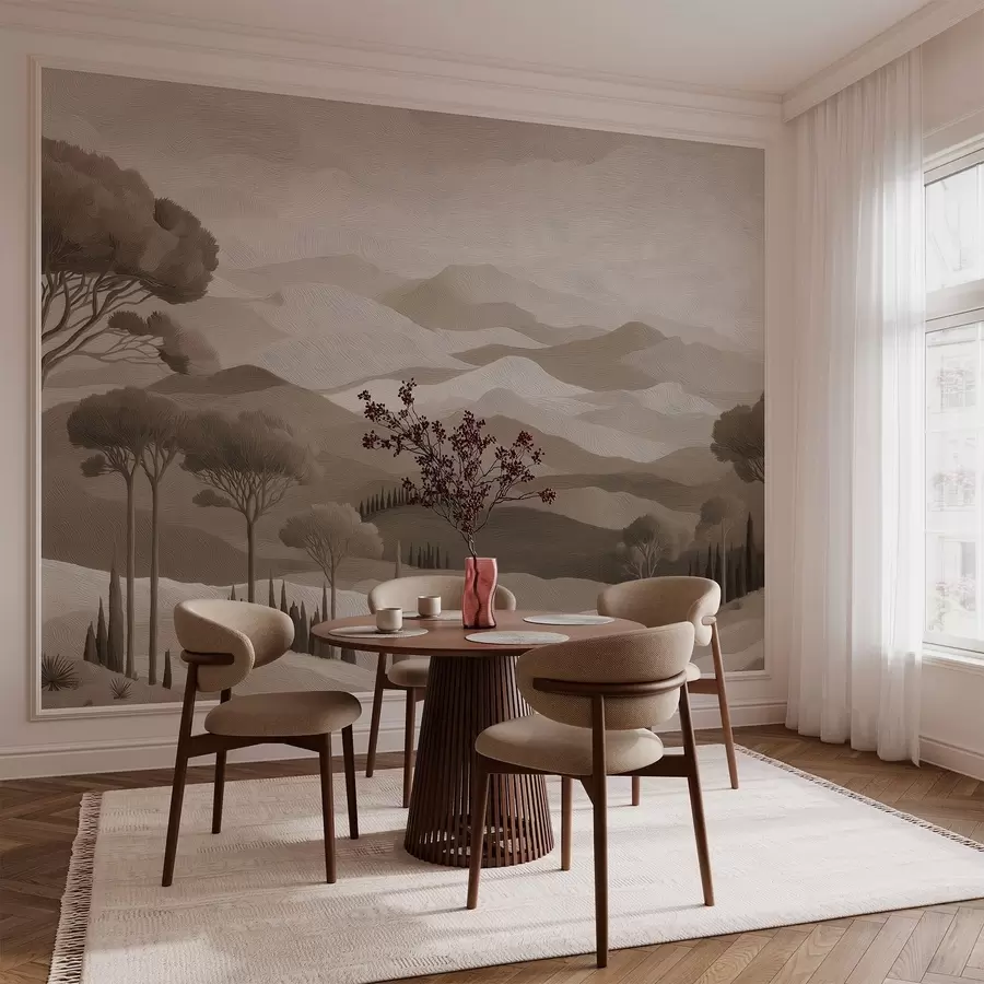 fotószőnyeg Tájkép olajfesték stílusban w05258v1