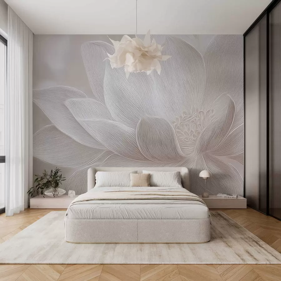 fotószőnyeg Absztrakt, áramló hullámok világos bézs árnyalatokban w05266