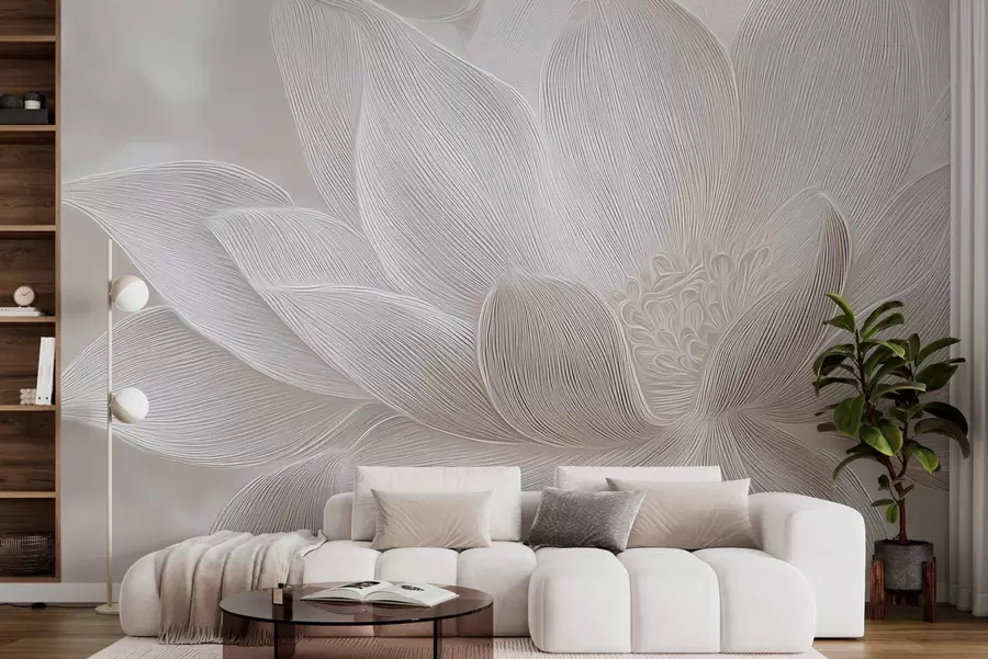 fotószőnyeg Absztrakt, áramló hullámok világos bézs árnyalatokban w05266