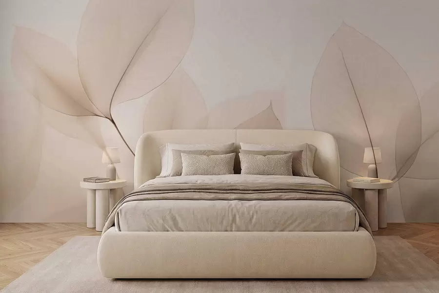 fotószőnyeg Fehér virág finom vonalakkal w05268