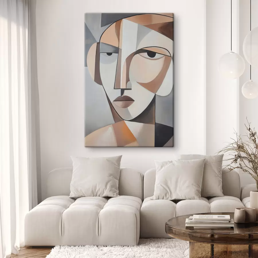 fotószőnyeg Modern kubista portré s48012