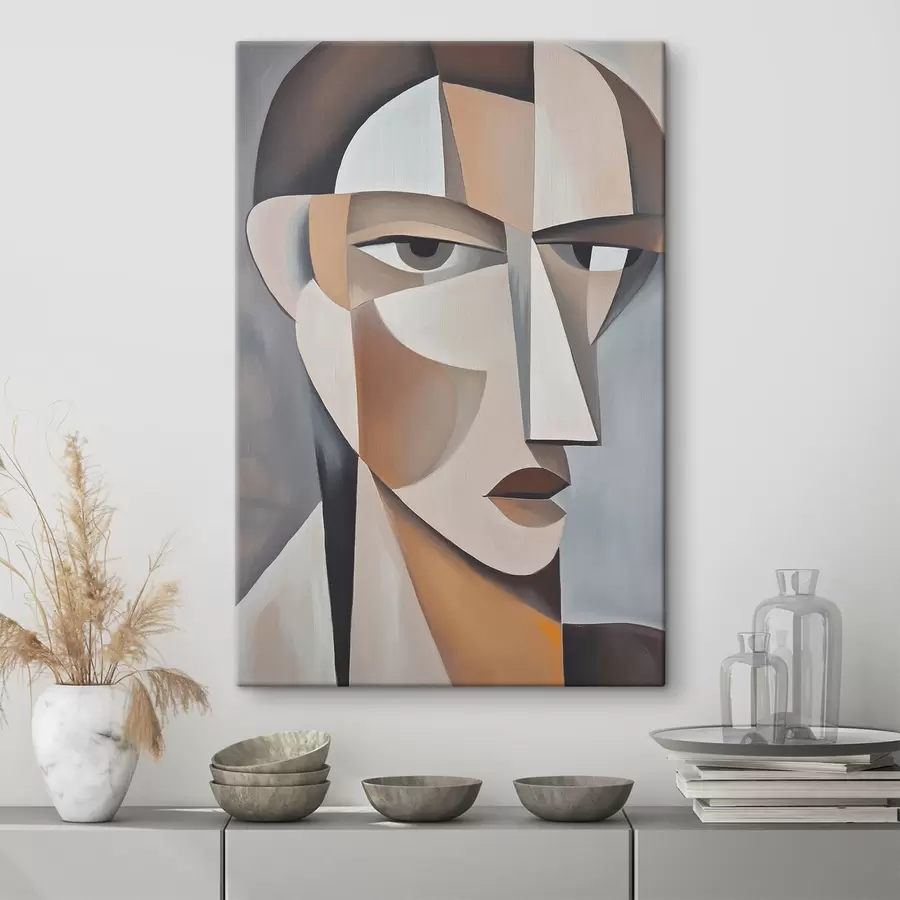 fotószőnyeg Modern kubista portré s48013