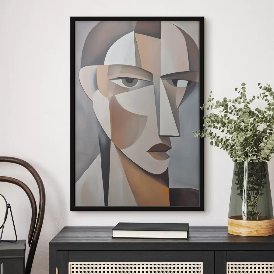 fotószőnyeg Modern kubista portré f48013