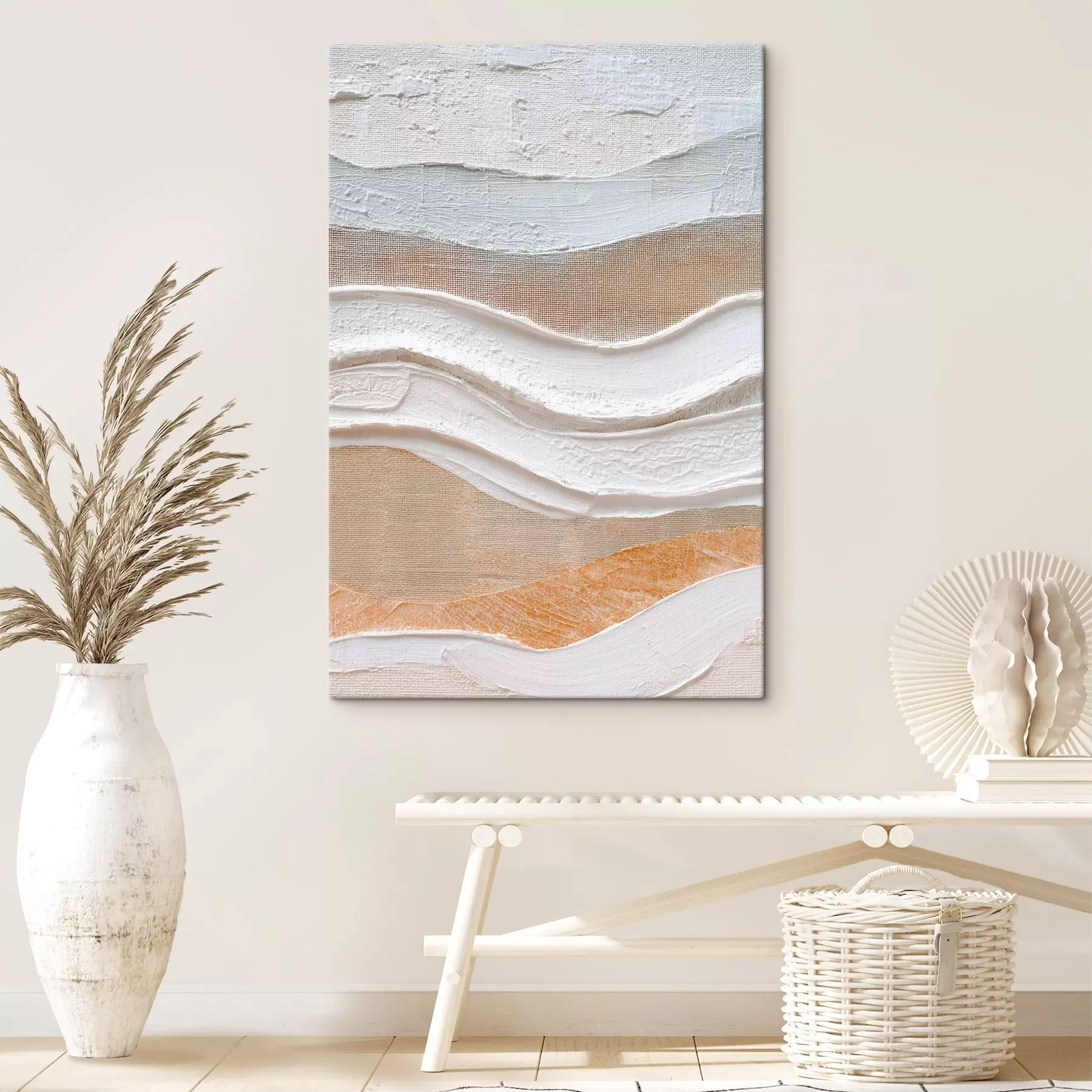 fotótapéta Minimalista stílusú, merész ecsetvonásokkal készült texturált kompozíció s47965