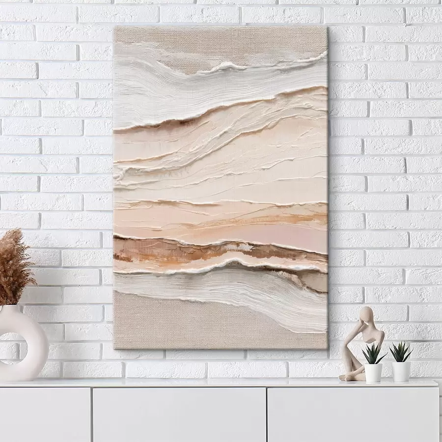 fotótapéta Réteges kompozíció homokos és krémes árnyalatokban s47966