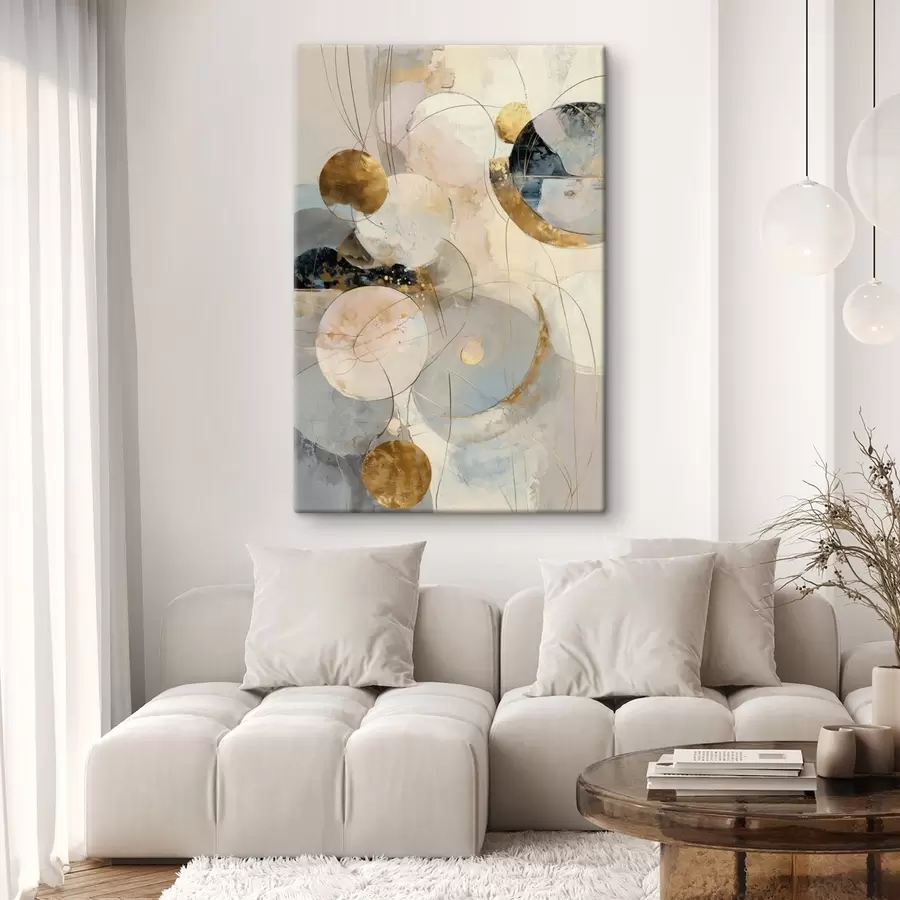 fotótapéta A minimalista stílusban megalkotott égbolt színeinek és geometriai formáknak a harmóniája s47986