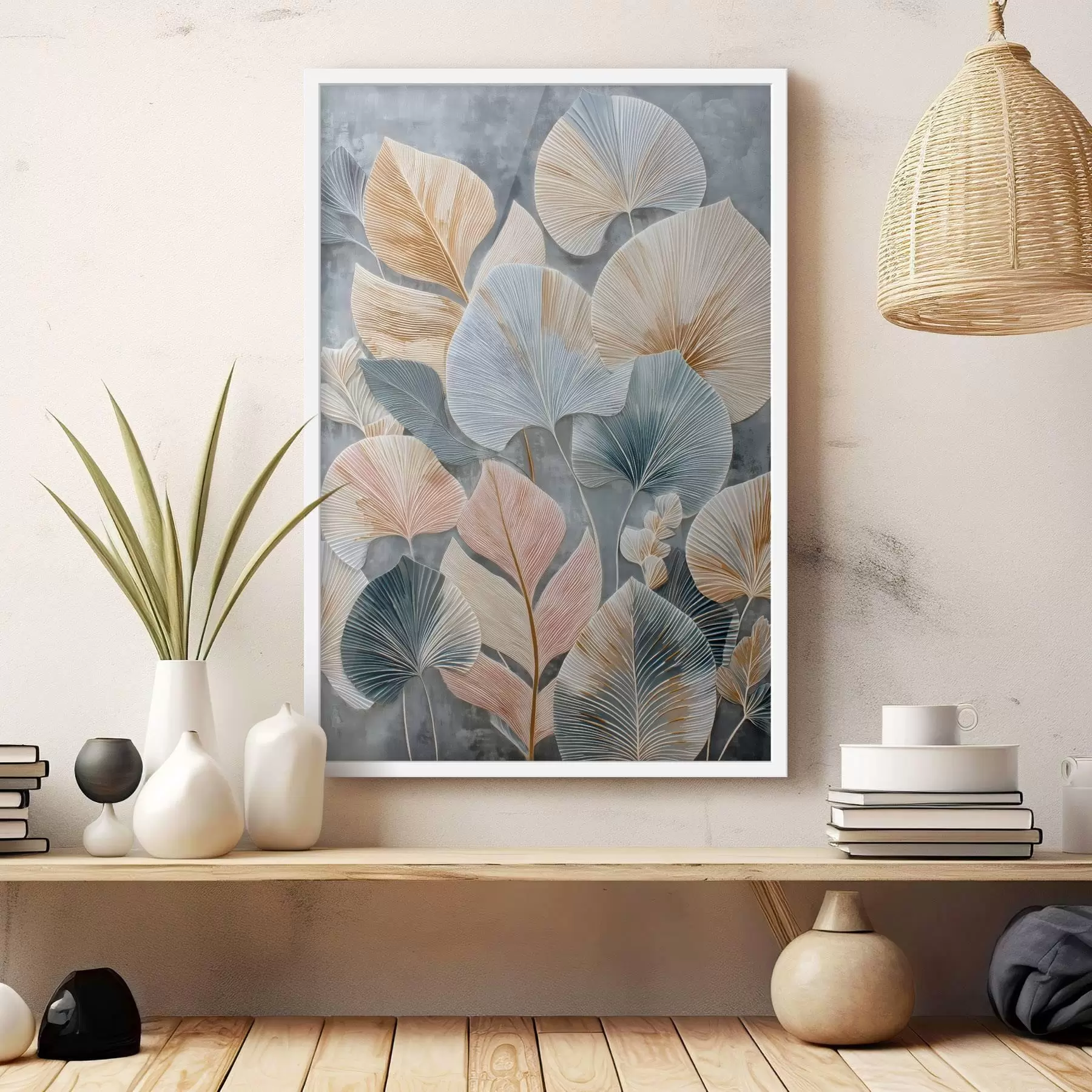 fotószőnyeg Sötét háttér előtt sokszínű, kifejezett textúrájú dekoratív lombozat f47964