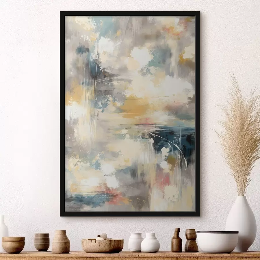 fotószőnyeg Absztrakt műalkotás, minimalista stílusban, tompított színekkel f47972