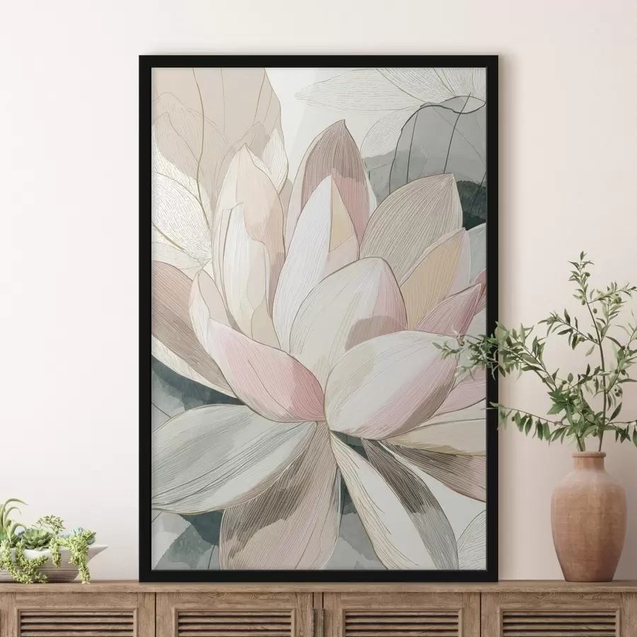 fotószőnyeg Finom lótuszszirmok, határozott kontúrokkal f47974