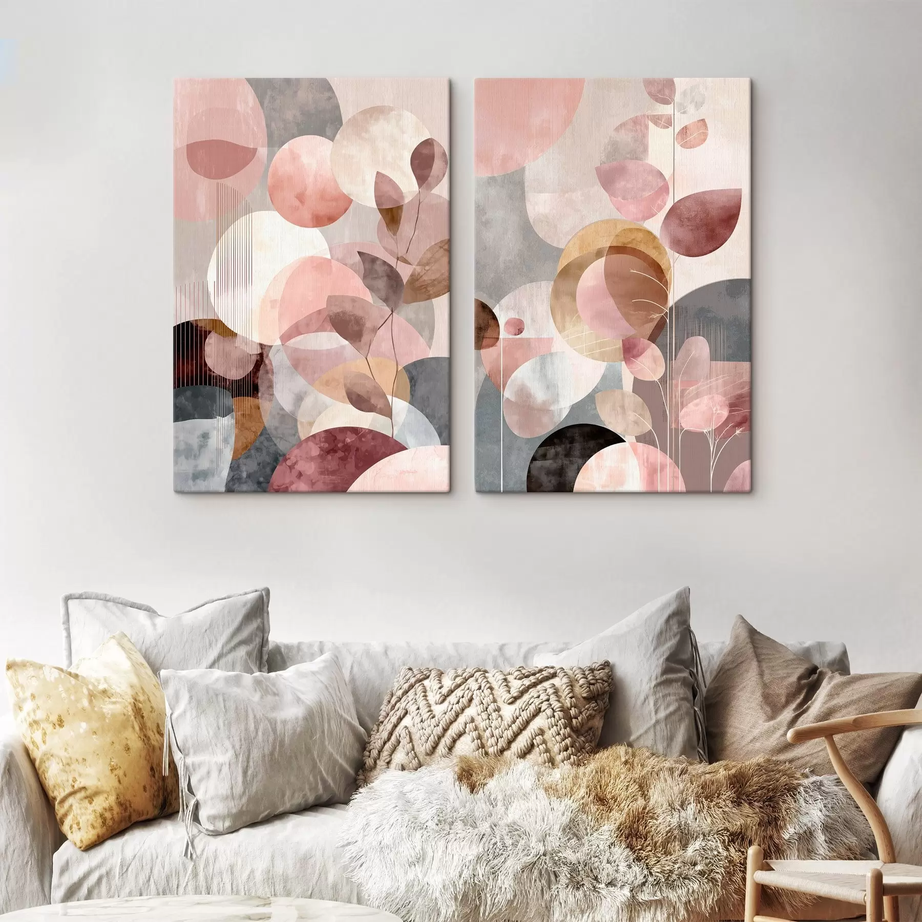 fotótapéta Átlátszó körök és elegáns szárak kompozíciója m30035